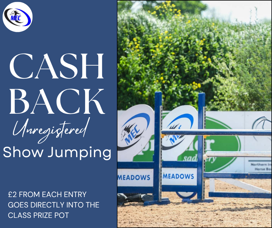 CASH BACK – Meadows Unregistered Jumping – Saturday 17th October   – Register Online, Pay When You Arrive