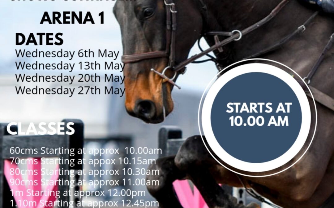 MAY 2026 – Mid Week Horse and Pony Training Show – Arena 1