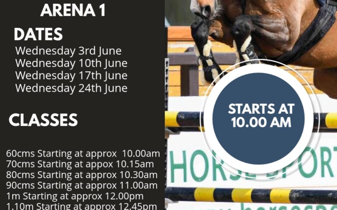 JUNE  2026 – Mid Week Horse and Pony Training Show – Arena 1